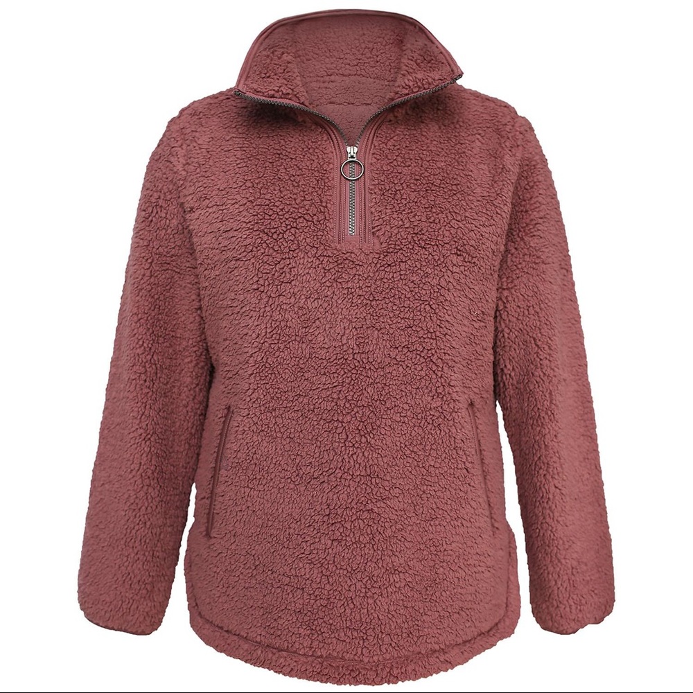 Cozy Sherpa Brown Pullover
